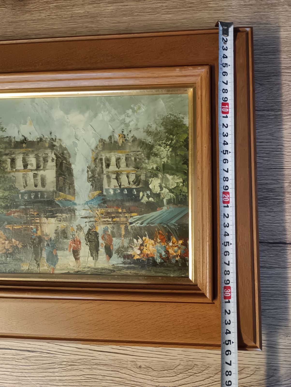 K-1433】c garberの油絵 （20世紀）オリジナル油彩キャンバス都市風景