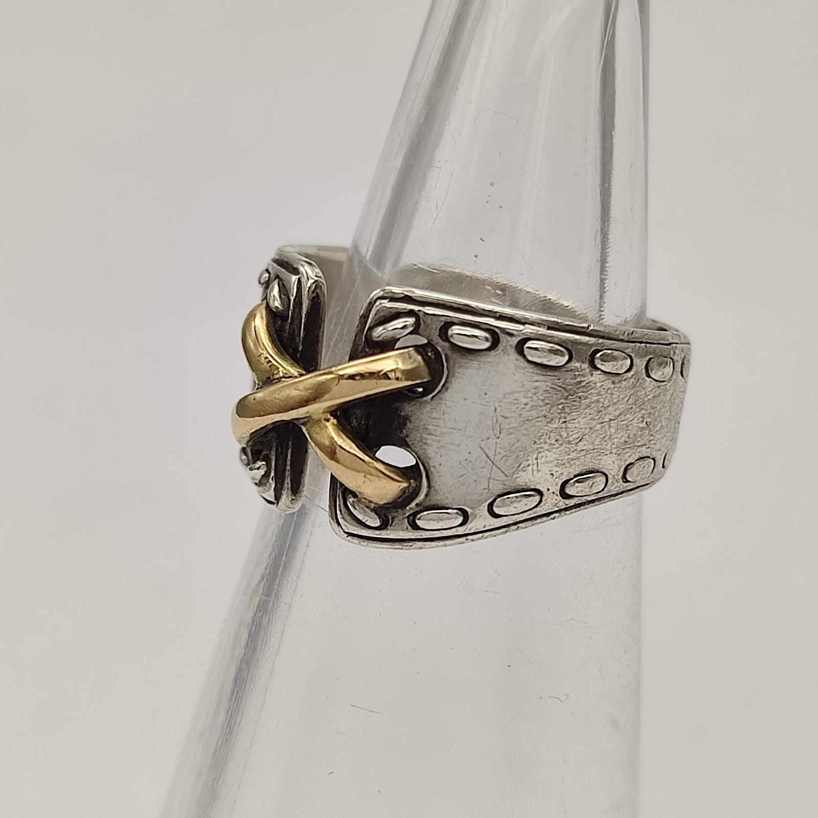 美品】HERMES エルメス メキシコリング ヴィンテージ 925×K18 50