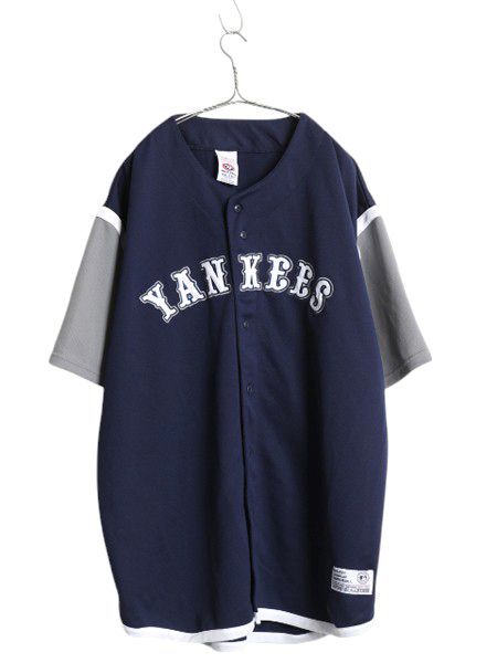 なクーポン配布中! ヤンキース ベースボール シャツ メンズ XXL MLB オフィシャル トゥルーファン 大リーグユニフォーム ゲームシャツ ジャージ 大きいサイズ