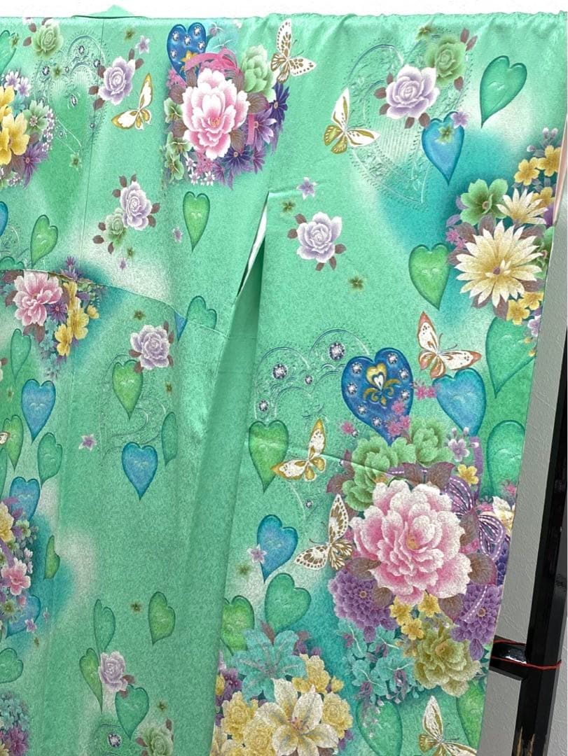 ブランド振袖 Angel Heart 豪華 刺繍 銀通し 紋意匠 身丈167cm