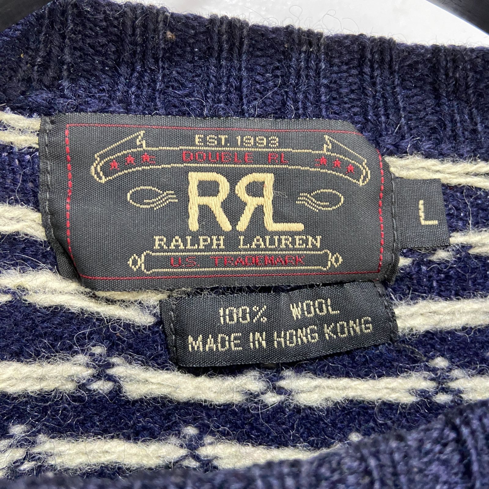 ☆90s☆三ツ星タグ☆RRL☆RalphLauren☆ラルフローレン☆ノルディック