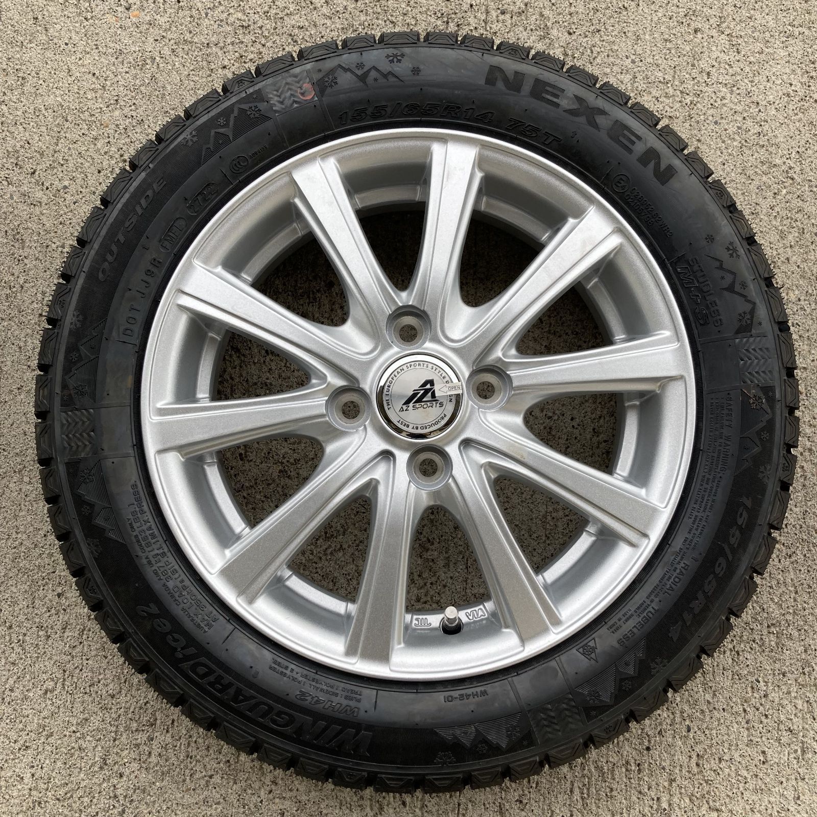 155/65R14 スタッドレスタイヤ 4本セット ホイール付き 新品 ネクセン 
