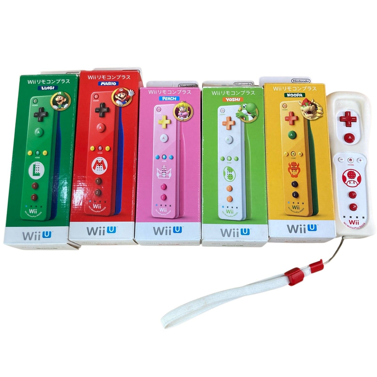 WiiU リモコンプラス スーパーマリオ 6本セット コンプリート ルイージ ヨッシー クッパ ピーチ 現状品 1kg