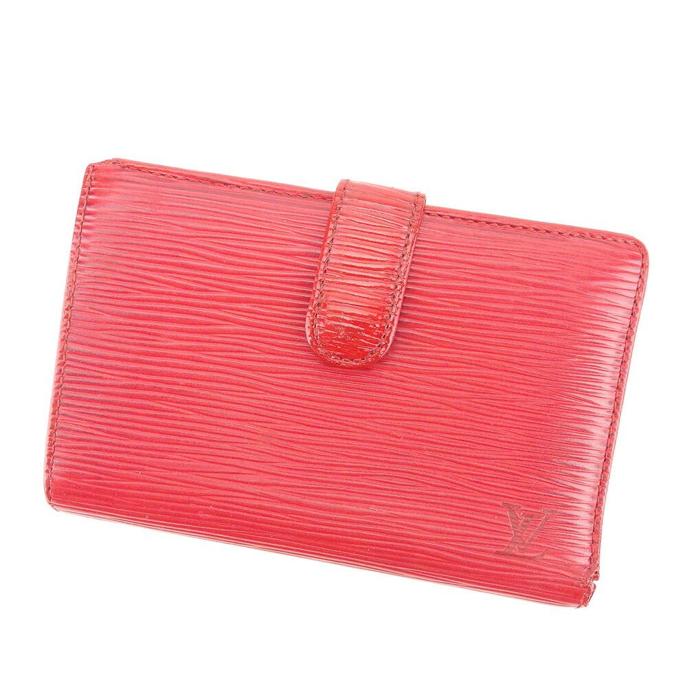 Louis Vuitton エピレザー 二つ折り財布 レッド LOUIS VUITTON