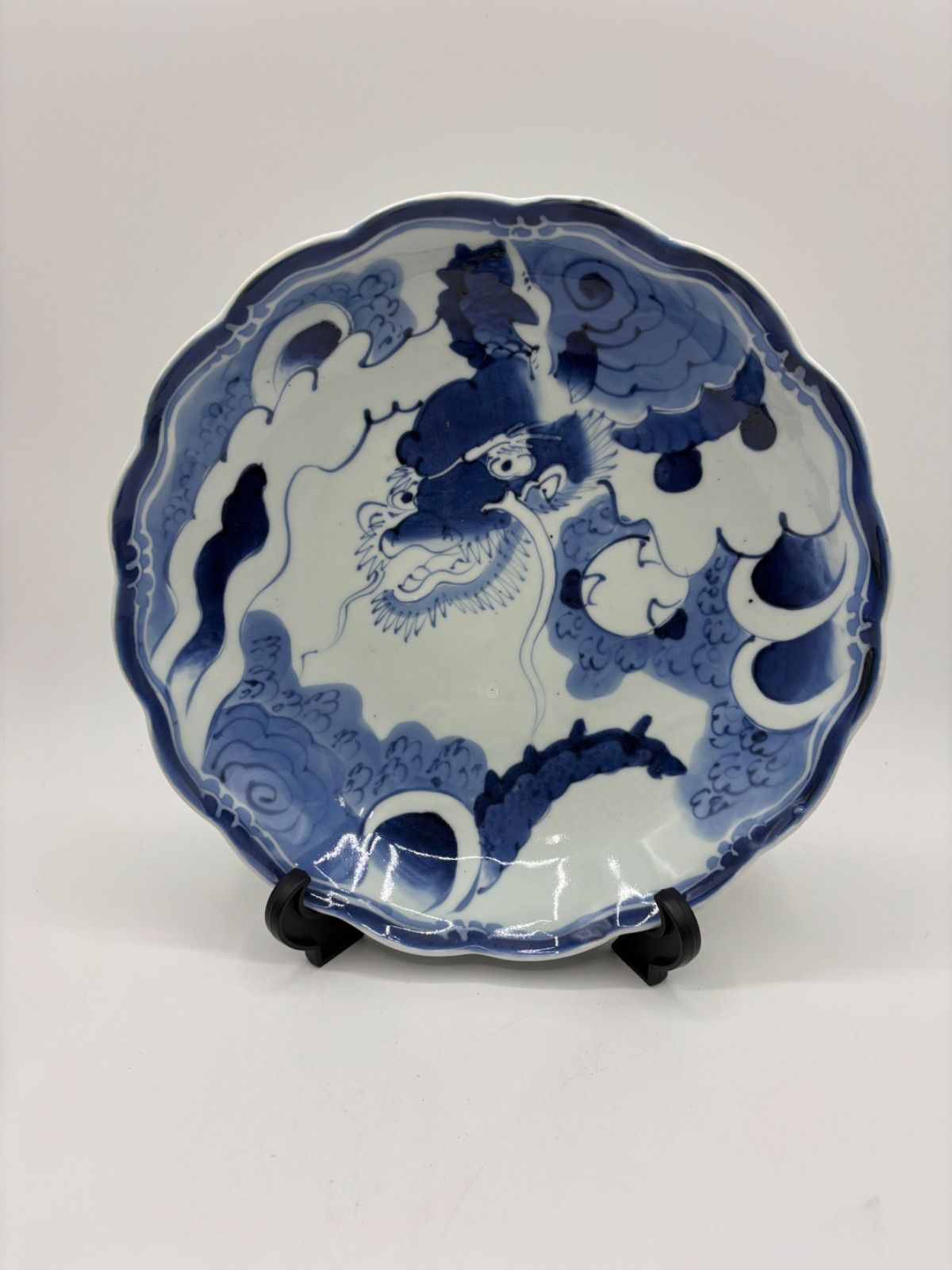 古伊万里 志田窯【染付雲竜文皿】(17) 28センチ - メルカリ