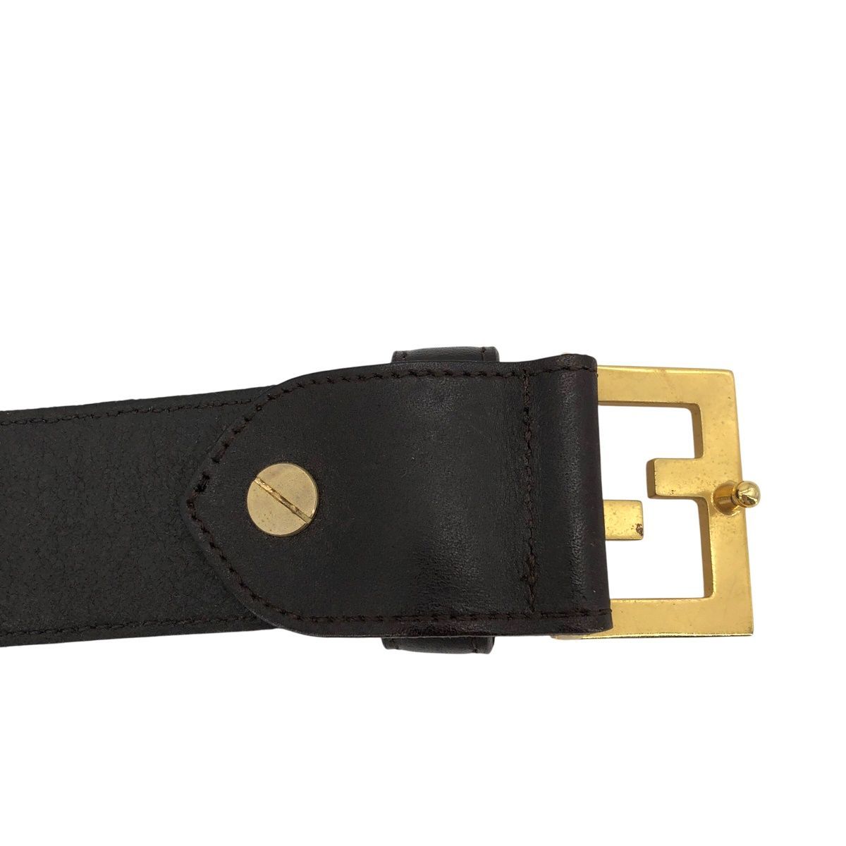 中古】 Fendi フェンディ ズッカ ベルト ゴールド金具 15116/46 全長