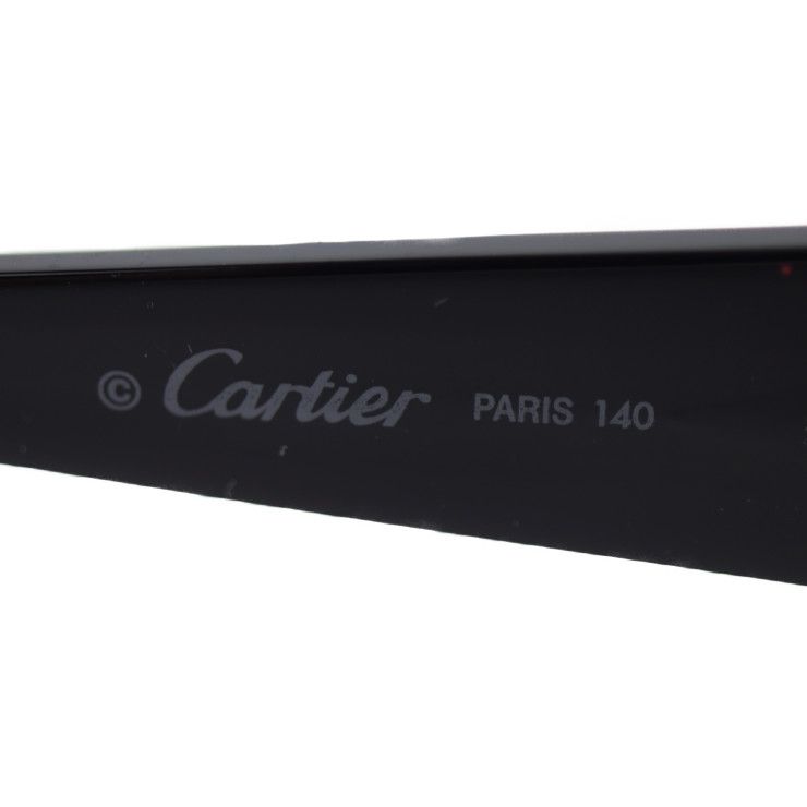 CARTIER カルティエ   サングラス T820073 プラスチック   ブラック   2C ダブルC 140【本物保証】