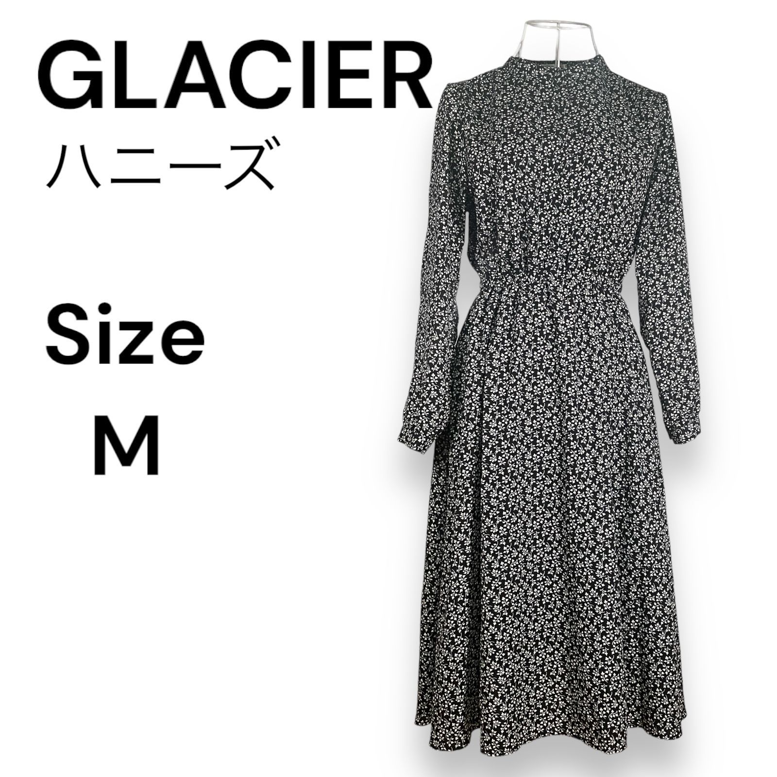 GLACIER　グラシア　ハニーズ　プリント　フレア　ロング　ワンピース