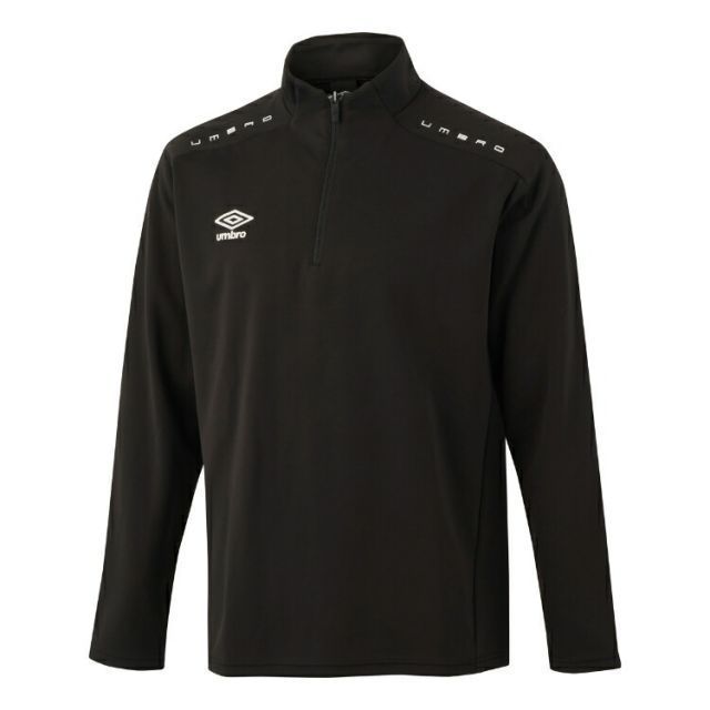 umbro アンブロ ハーフジップジャージ ブラック XO UUUVJF11 BLK | スポーツ スポーツ用品 運動 服 衣類 ウエア トップス アウター ジャージ 速乾性 吸汗 防風 ハーフジップ 着心地 機能性 サッカー 