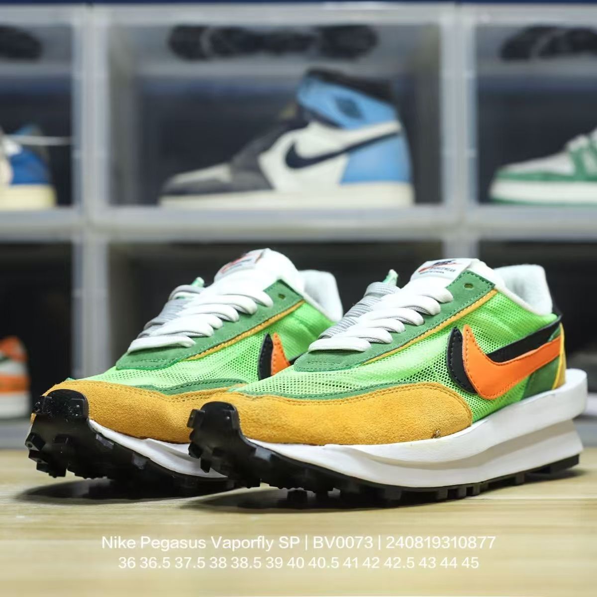 ナイキ NIKE LD WAFFLE x SACAIグリーンガスト スニーカー - メルカリ