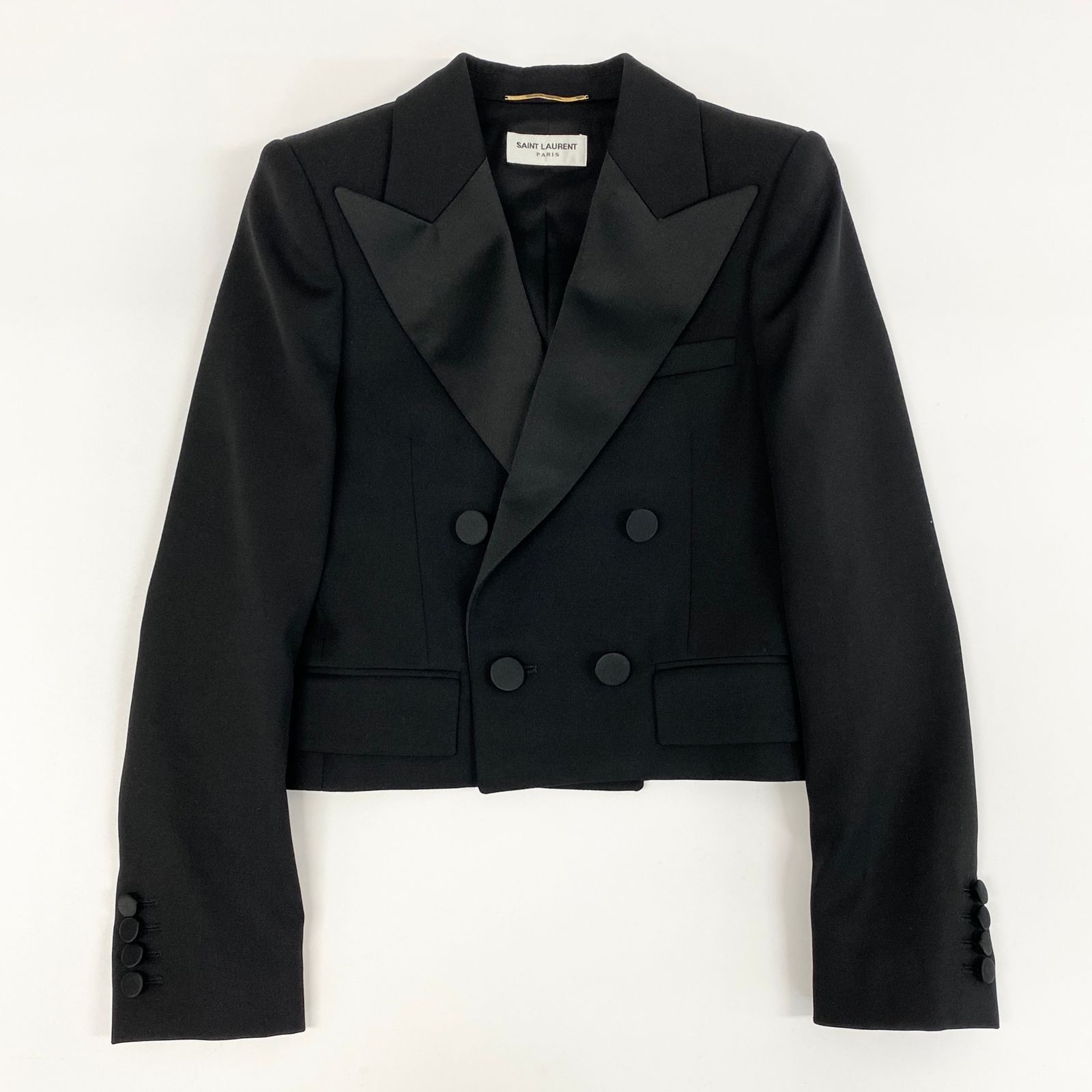美品✨ SAINT LAURENT テーラードジャケット　ブラック　44 SAINT LAURENT（テーラードジャケット ・ ブラック/黒色系）の