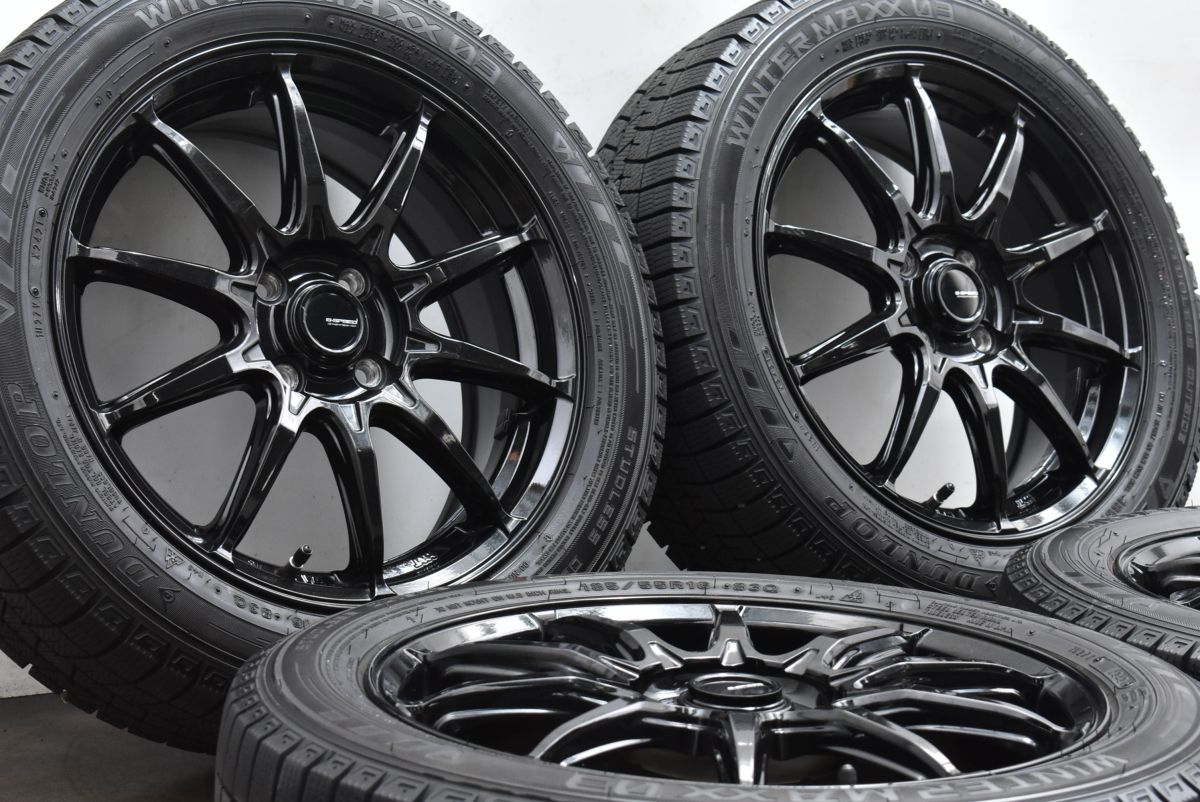 超バリ溝】G-SPEED 16in 6J +45 PCD100 ダンロップ ウインターマックス 