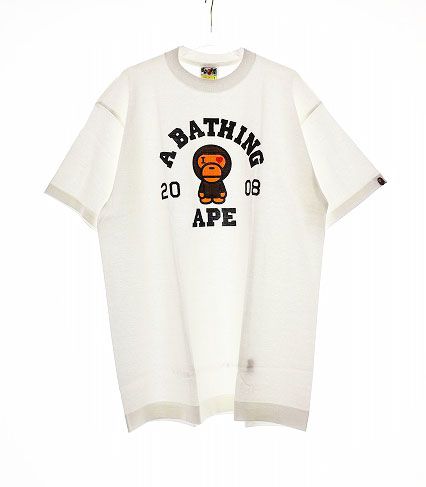 A BATHING APE マイロ柄パッチワーク半袖ロンパース 70 A BATHING APE マイロ柄パッチワーク半袖ロンパース 70 A BATHING APE