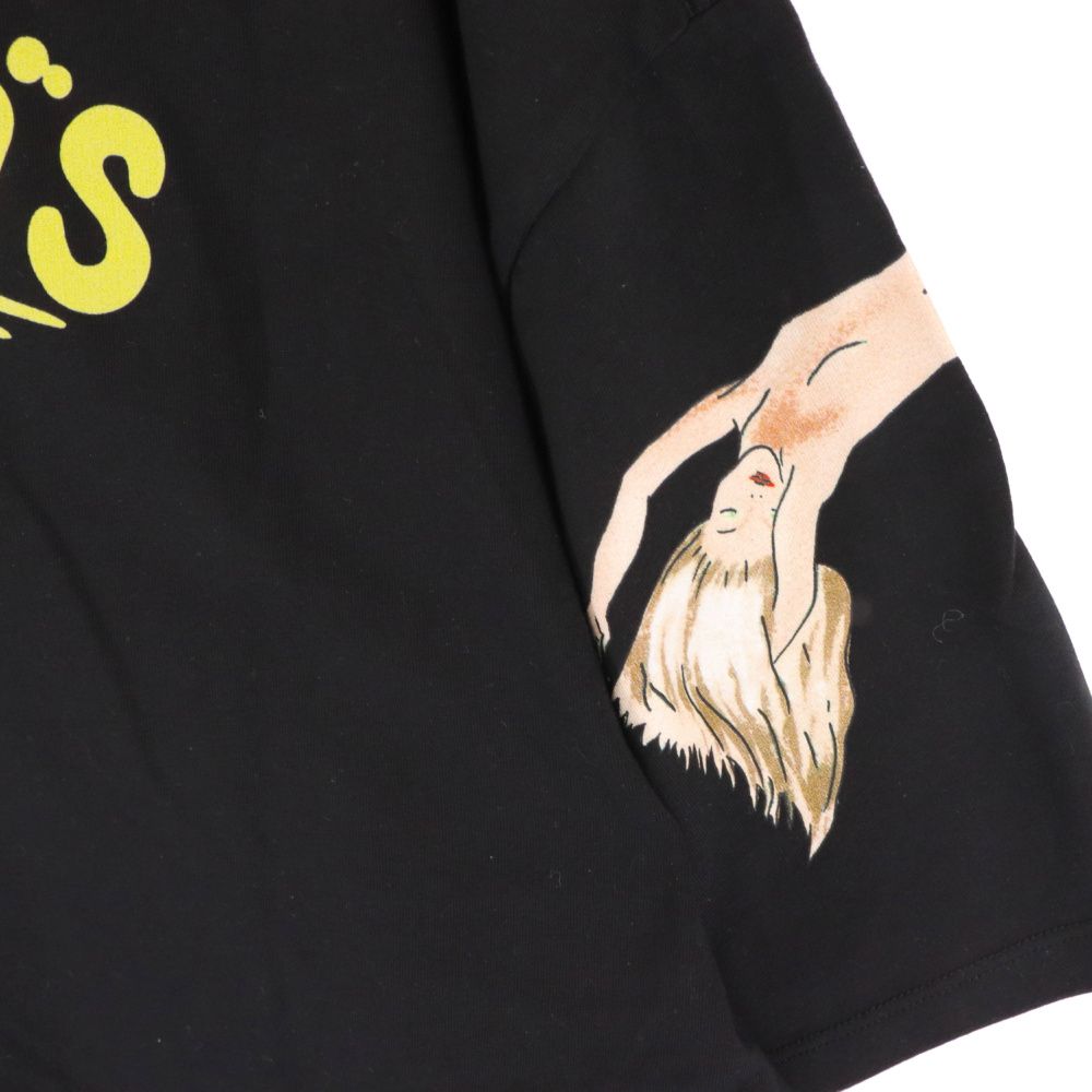 LOEWE (ロエベ) ×Paula's Ibiza パウラズイビザ マーメイドフラワープリント オーバーサイズ半袖Tシャツ ブラック