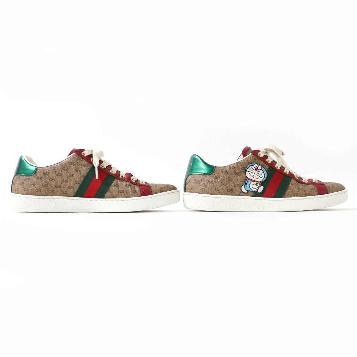 美品△GUCCI グッチ×ドラえもん 655034 シェリーライン GGキャンバス 