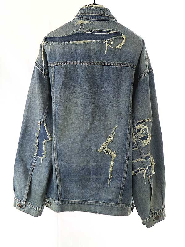 最終値下げbalenciaga　パッチワーク　デストロイ　ジャケット 最終値下げbalenciagaパッチワークデストロイジャケット