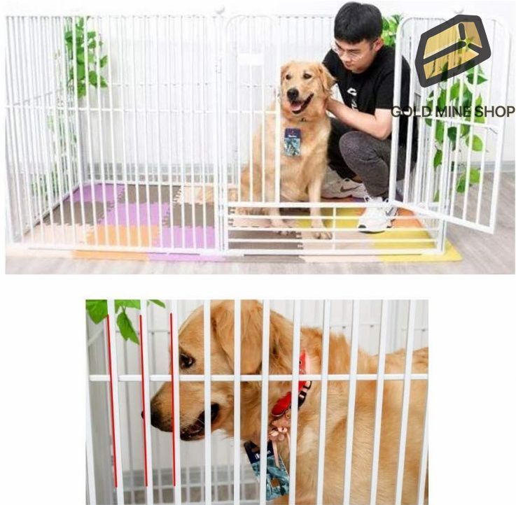 ペットサークル スチール製 ペットフェンス 犬ゲージ ドア付き DIY