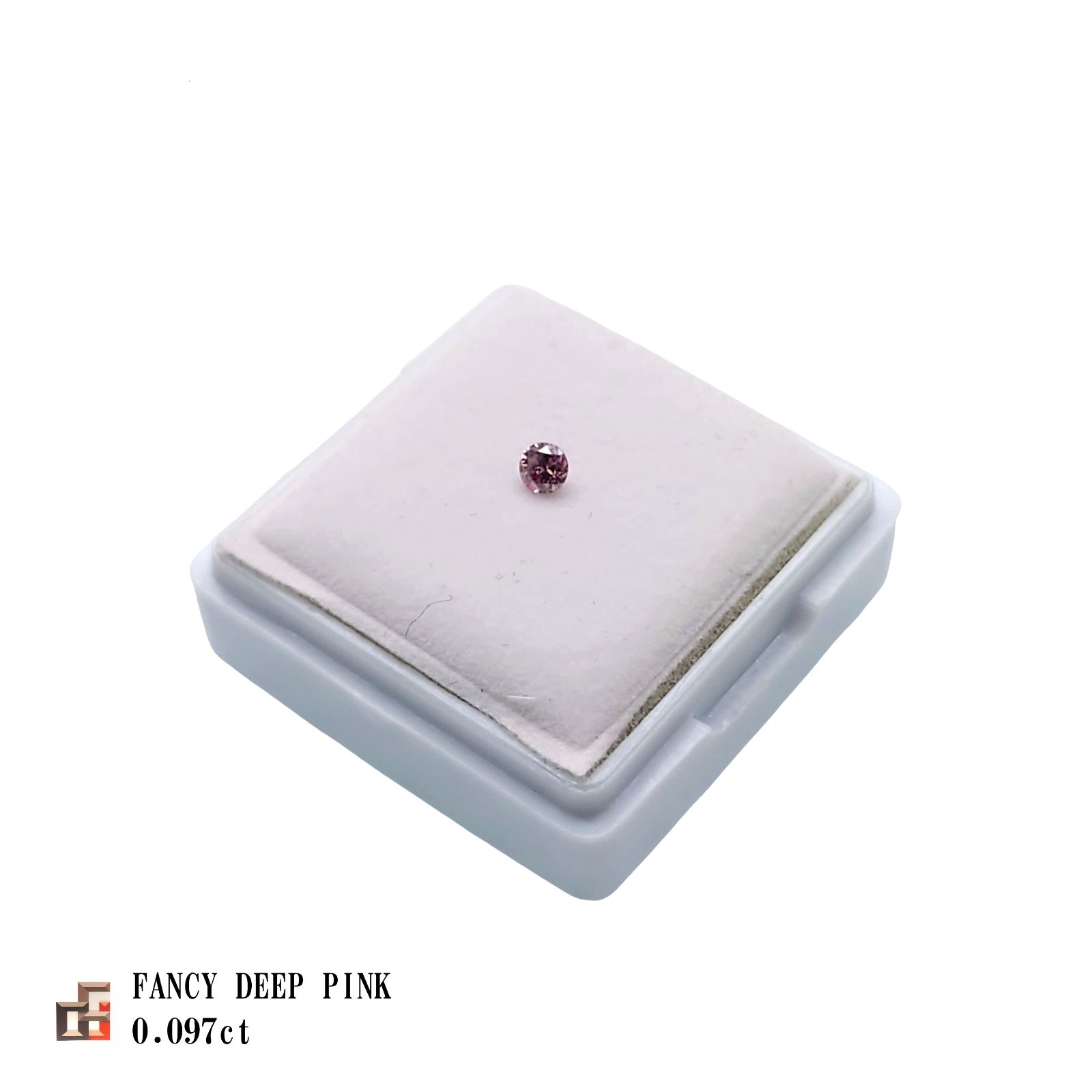 ピンクダイヤモンド ルース 0.097ct I-1|FANCY DEEP PINK|RD|FAINT 2.81-2.86×1.90ｍｍ 中央宝石研究所ソーティング 加工材料 宝石 ジュエリー 製品制作 M1081