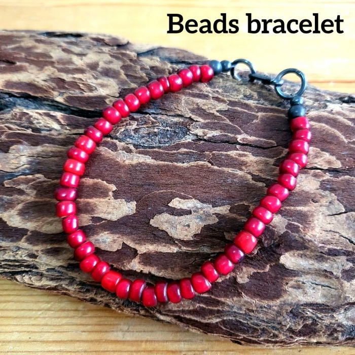 rym-257 アンティークビーズブレスレット手首のサイズ19ｃｍの方 ネックレス ブレスレット アクセサリー