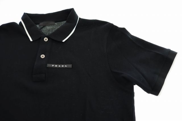 プラダ PRADA 24SS S/S POLO SHIRT 鹿の子 ロゴ 半袖 ポロシャツ