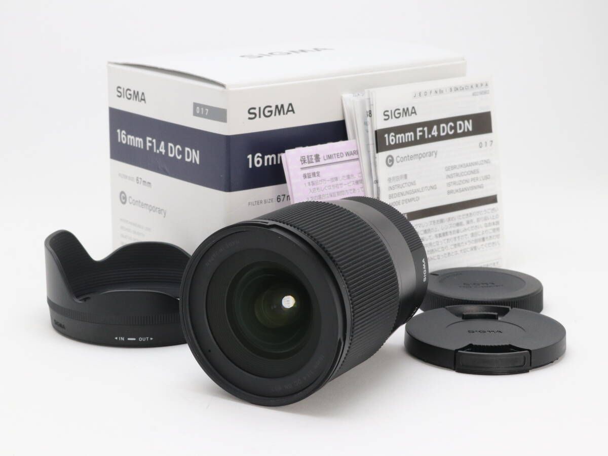 AB 良好 SIGMA シグマ 16mm F1.4 DC DN Contemporary ソニー Eマウント 初期不良返品対応 99-46