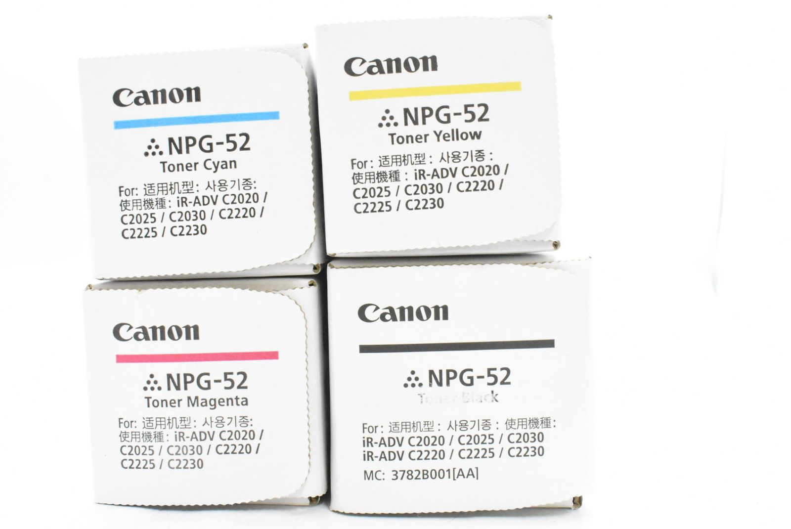 未使用 CANON 純正 トナー NPG-52 4色（シアン・マゼンタ