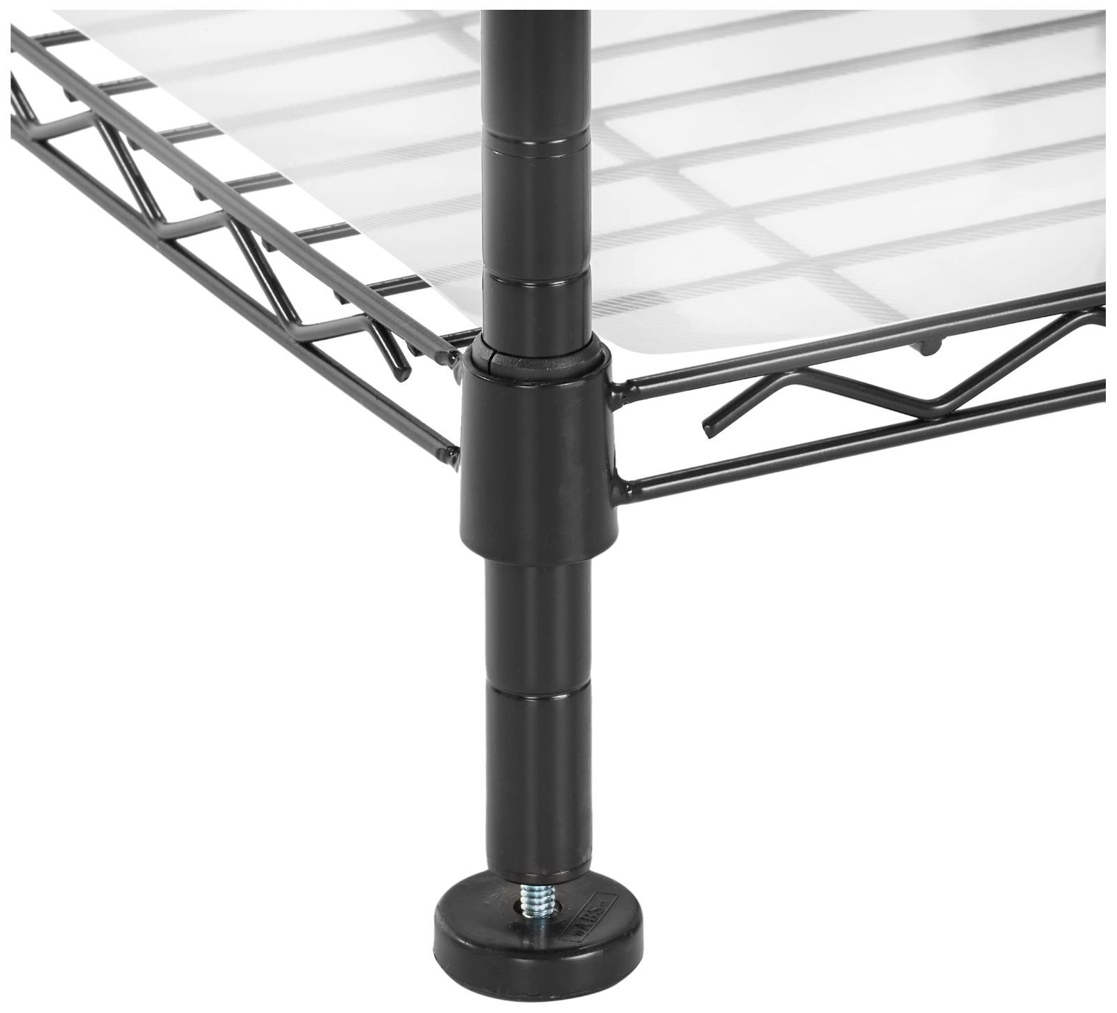 在庫 金属製 ラック クローゼット収納 延長 ハンガー ワードローブ 棚付き ベーシック 144.8-203.2x35.6x182.9cm ブラック