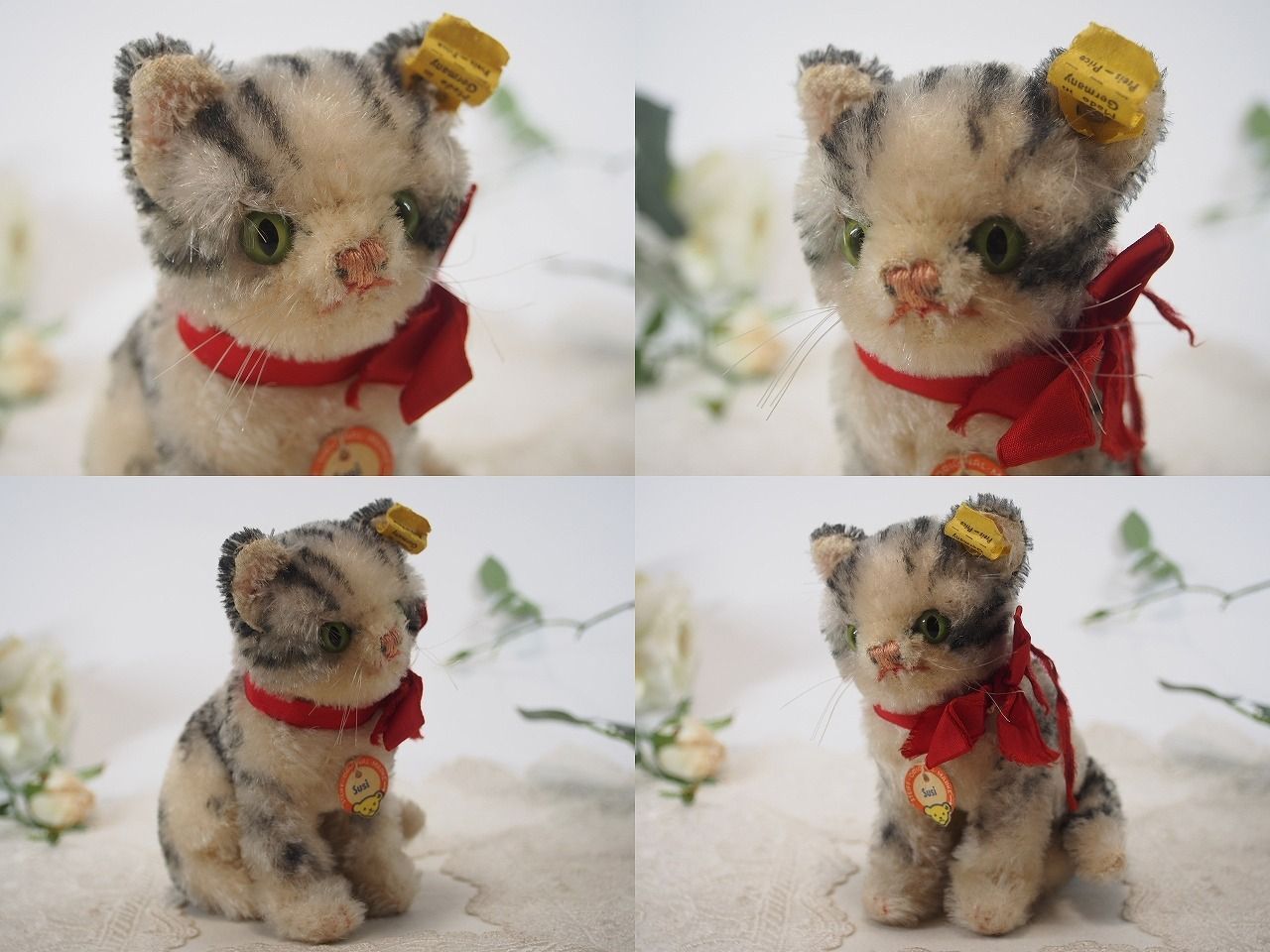 シュタイフ☆Susi Cat 14cm オールID's完品☆ネコのスージー/猫