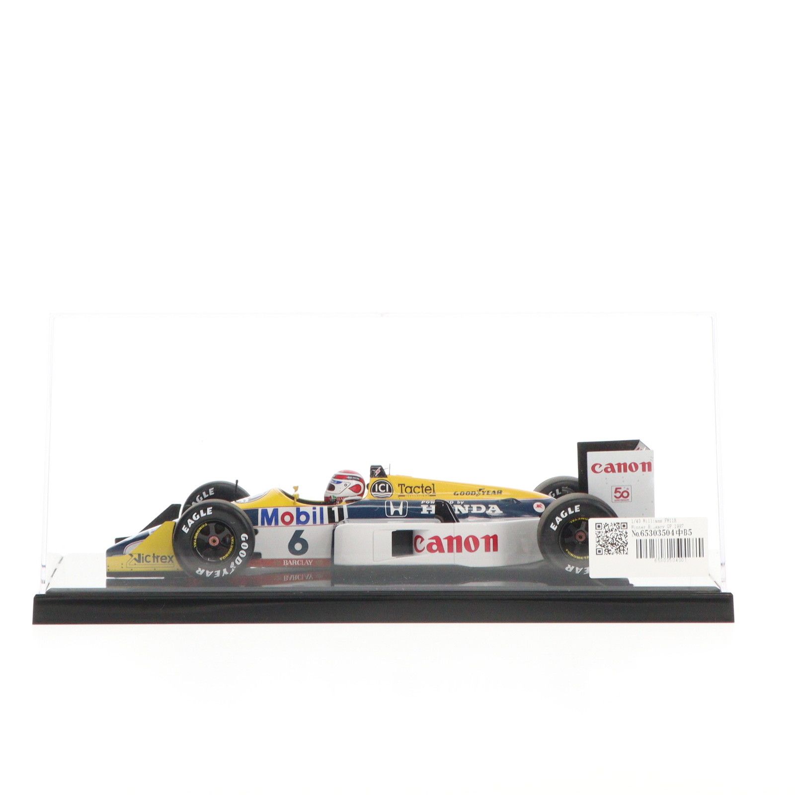 1/43 Spark Williams FW11B N マンセル 1987 1/43 Williams FW11B Winner Hungary GP 1987 Nelson Piquet #6 完成品