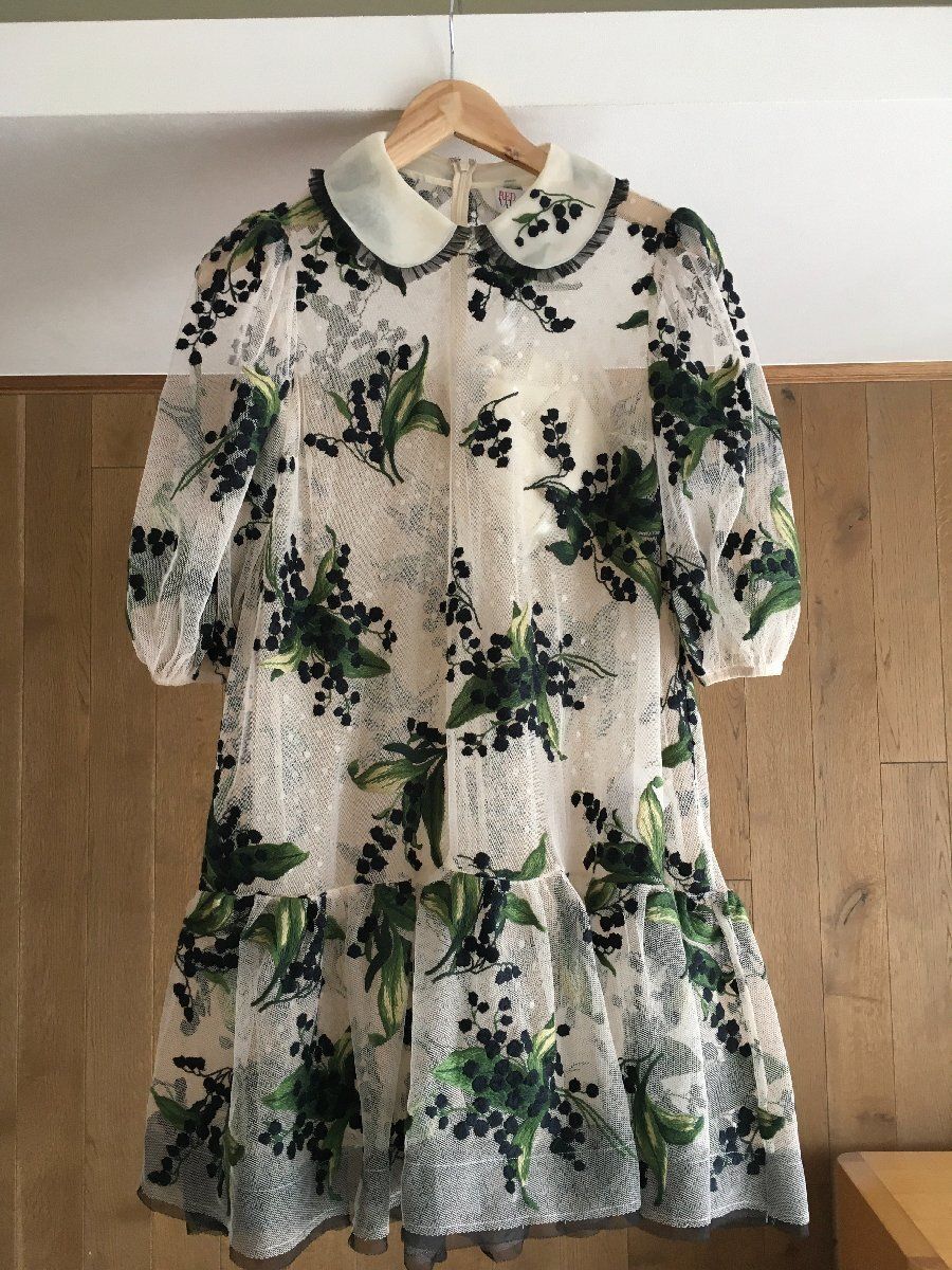 【超美品】レッドヴァレンティノ　チュールドレス　38 RED VALENTINO♡チュールロングワンピース ドレス ブラック