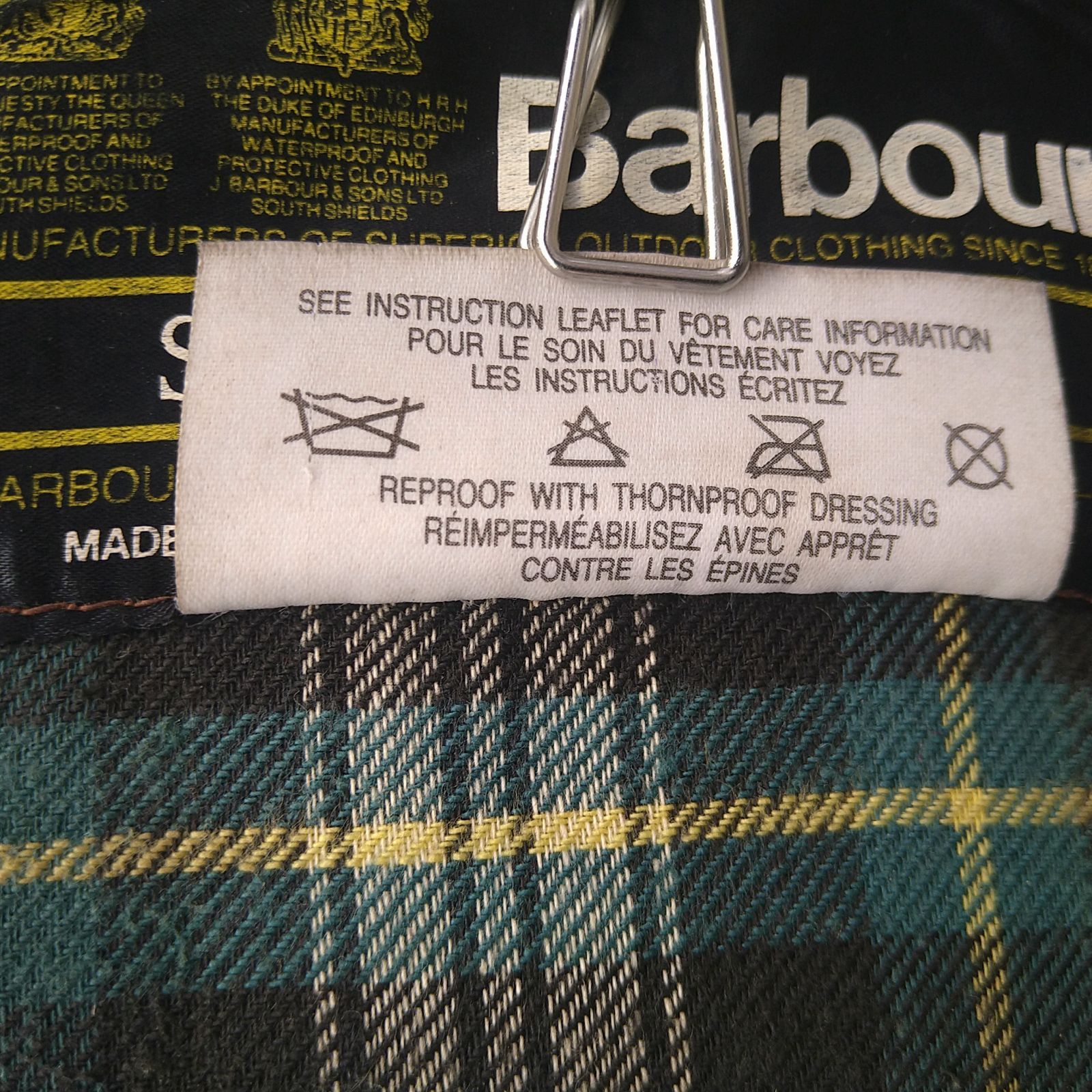80s Barbour　2crest フード セージ　ykk棒ジップ 80s Barbour 2crest フード セージ ykk棒ジップ