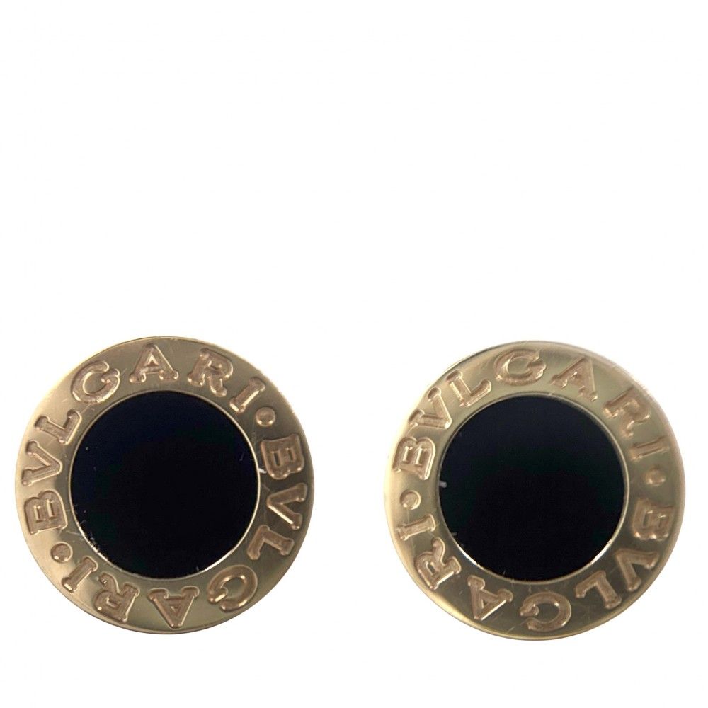 ブルガリ ピアス レディース ブルガリブルガリ シングルイヤリング ペア ラウンド 18金PG 750 ジュエリー アクセサリー BVLGARI K18ピンクゴールド オニキス ゴールド ブラック 黒 約3.6g