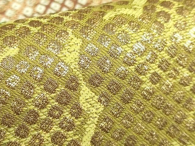 平和屋着物□極上 西陣 川島織物 六通柄 本袋帯 切嵌鹿の子文 金糸