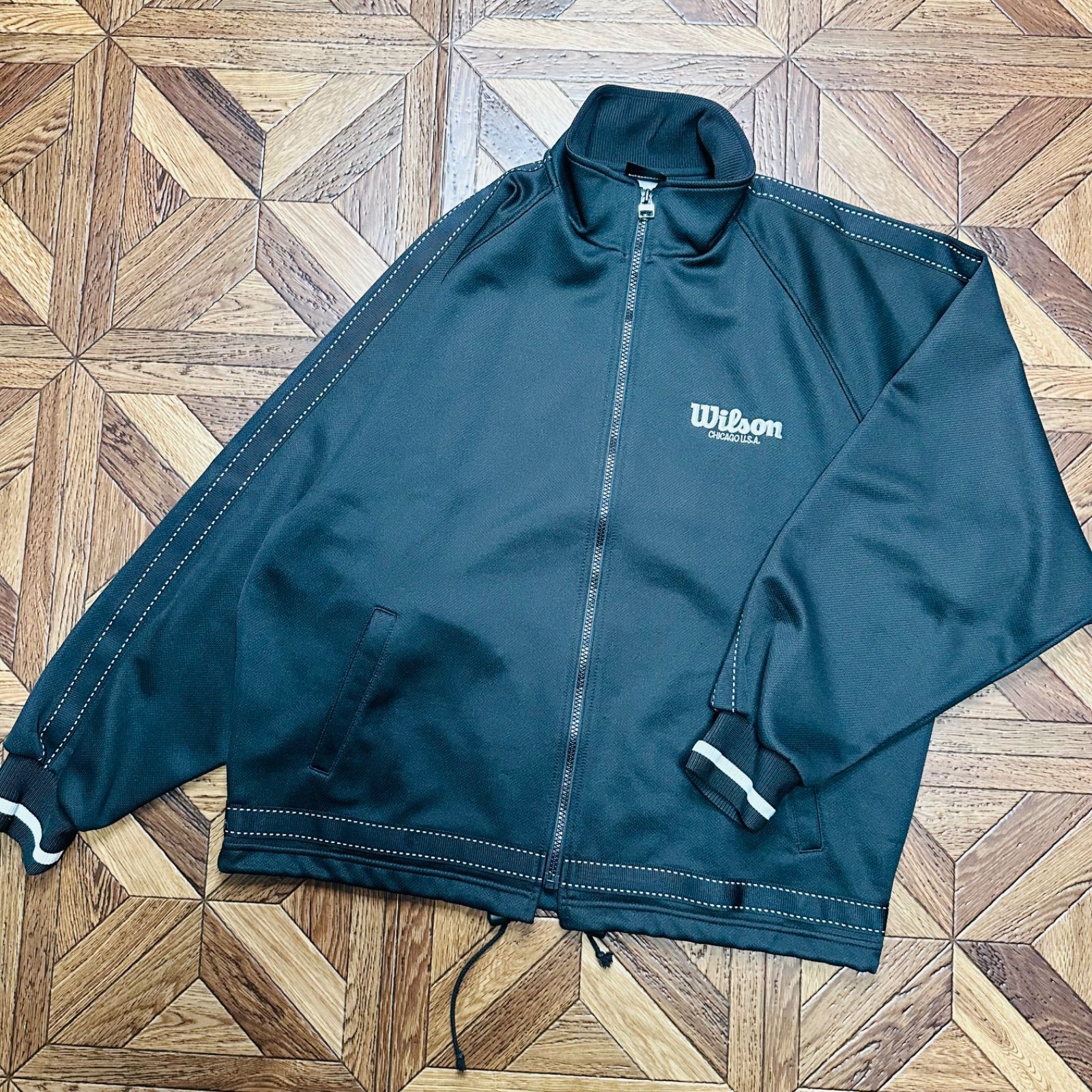 80s〜90s 刺繍ロゴ　トラックジャケット　トラックパンツ　ヒットユニオン 90s PUMA トラックジャケット ヒットユニオン USA ネイビー 赤 M 激