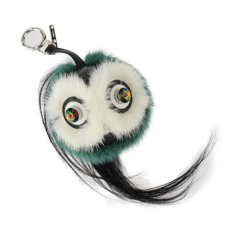 FENDI フェンディ キーホルダー 7AR466 ミンクファー レザー