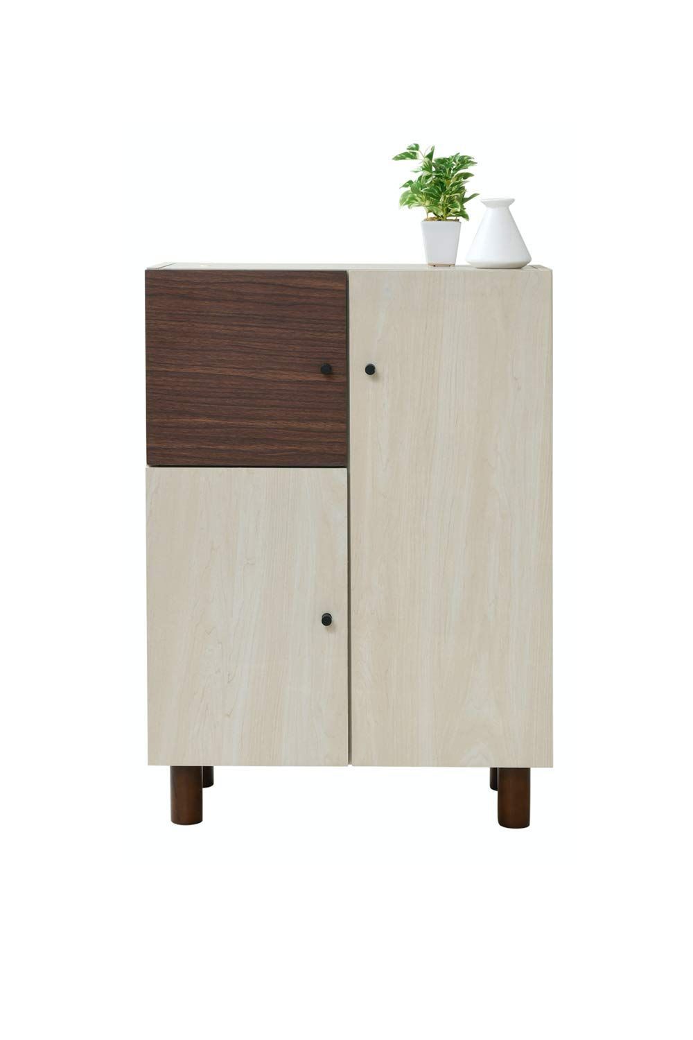 家具 サイドボード 木製 収納家具 北欧モダン おしゃれ リビング ナチュラル 奥行30 リビング収納家具 幅60 本棚 扉付き キャビネット FMB-0003-NADB JKプラン