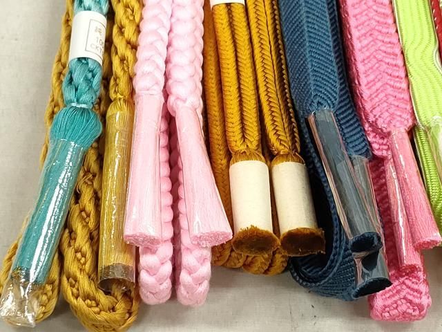 平和屋着物○和装小物 帯締め10本 豊縄流手組み 冠組 笹浪組 くみひも  