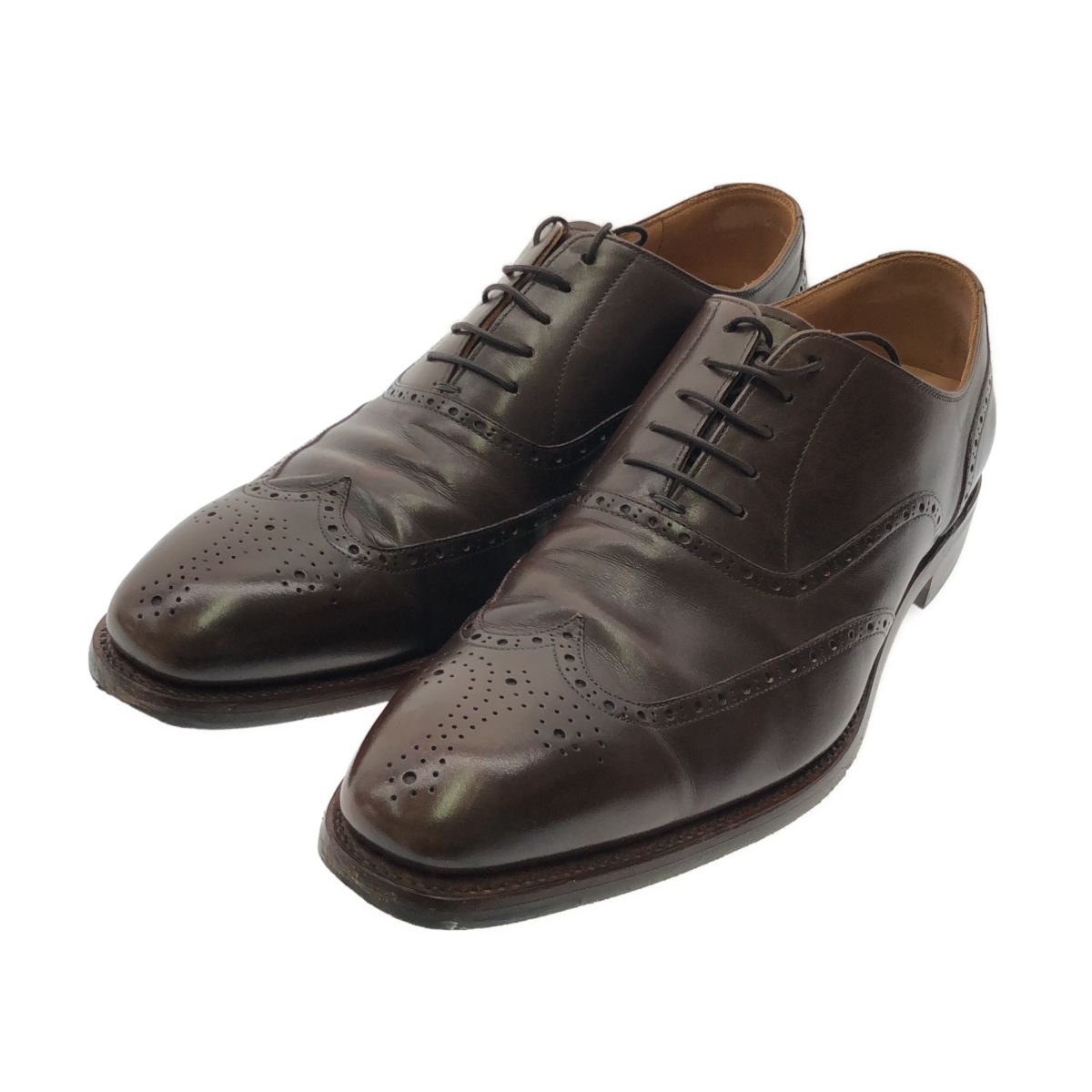 中古品】 SCOTCH GRAIN H-9041 フルブローグ ブラック 24㎝ アノネイ社