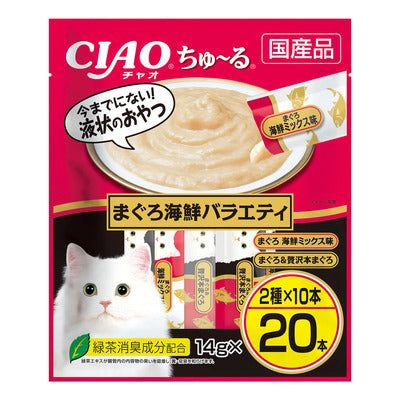 いなば CIAO ちゅーる まぐろ海鮮バラエティ 14g×20本入り 1ケース16袋