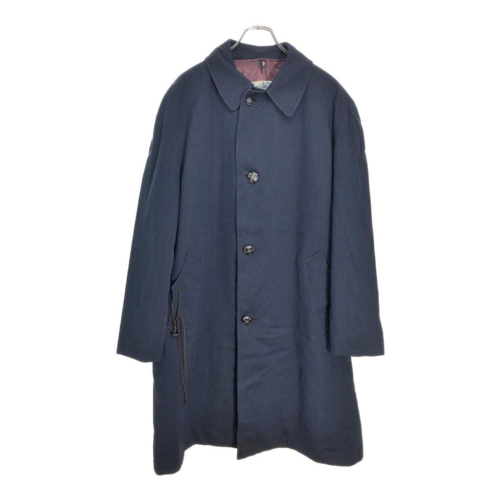美品　AQUASCUTUM ウールコート バルマカーンコート ネイビー 80年代 カナダ製 Aquascutum アクアスキュータム バルマカーンコート