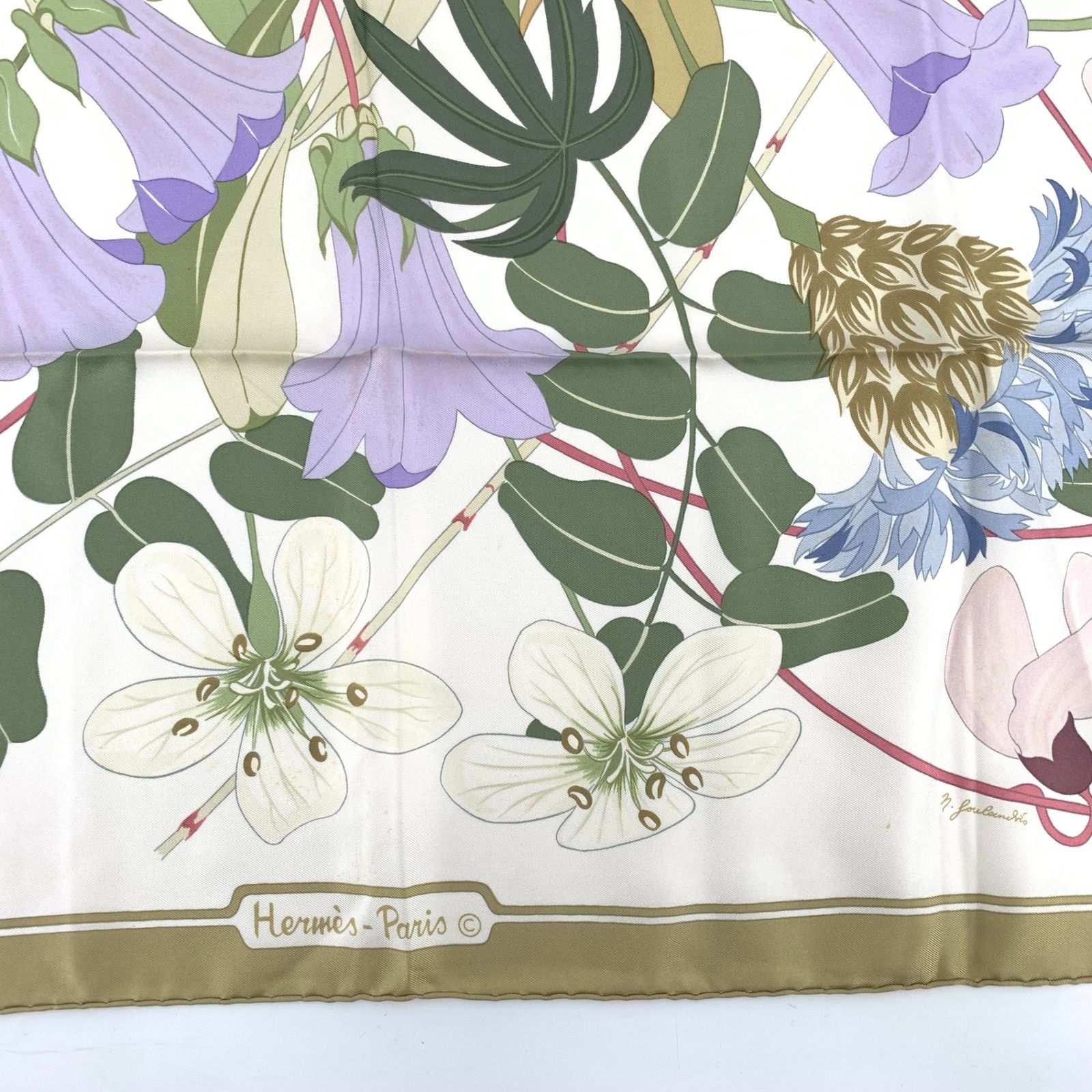 エルメス　カレ90 Flora Graeca ギリシャの花 HERMES - エルメス HERMES スカーフ カレ90 Flora Graeca