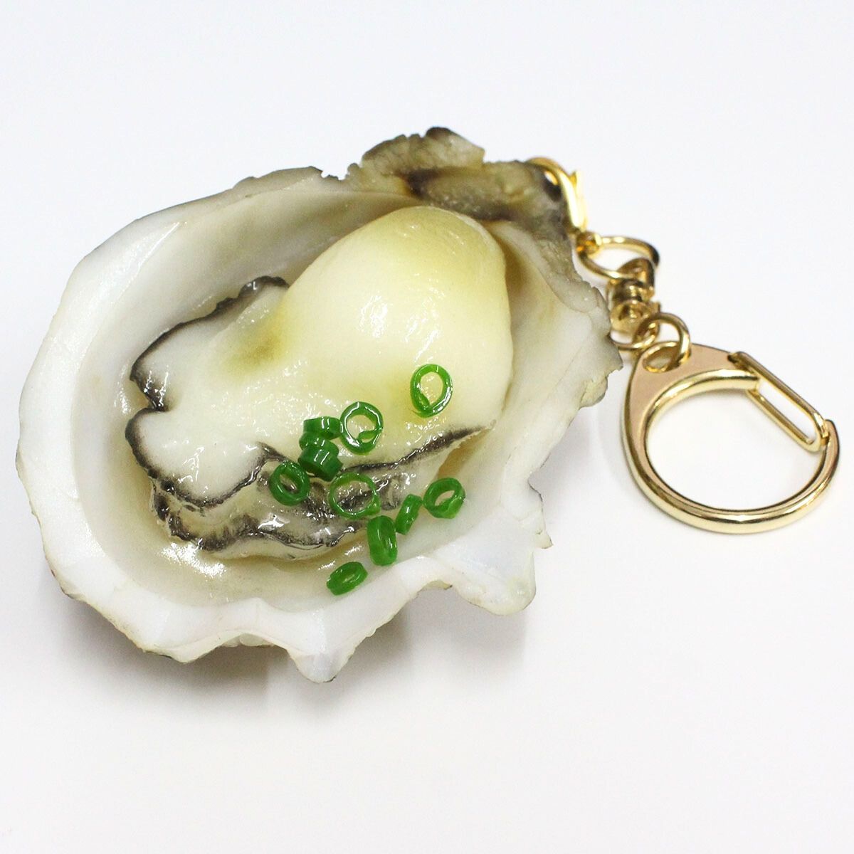殻付焼き牡蠣キーホルダー 食品サンプル かわいい おもしろ雑貨 誕生日