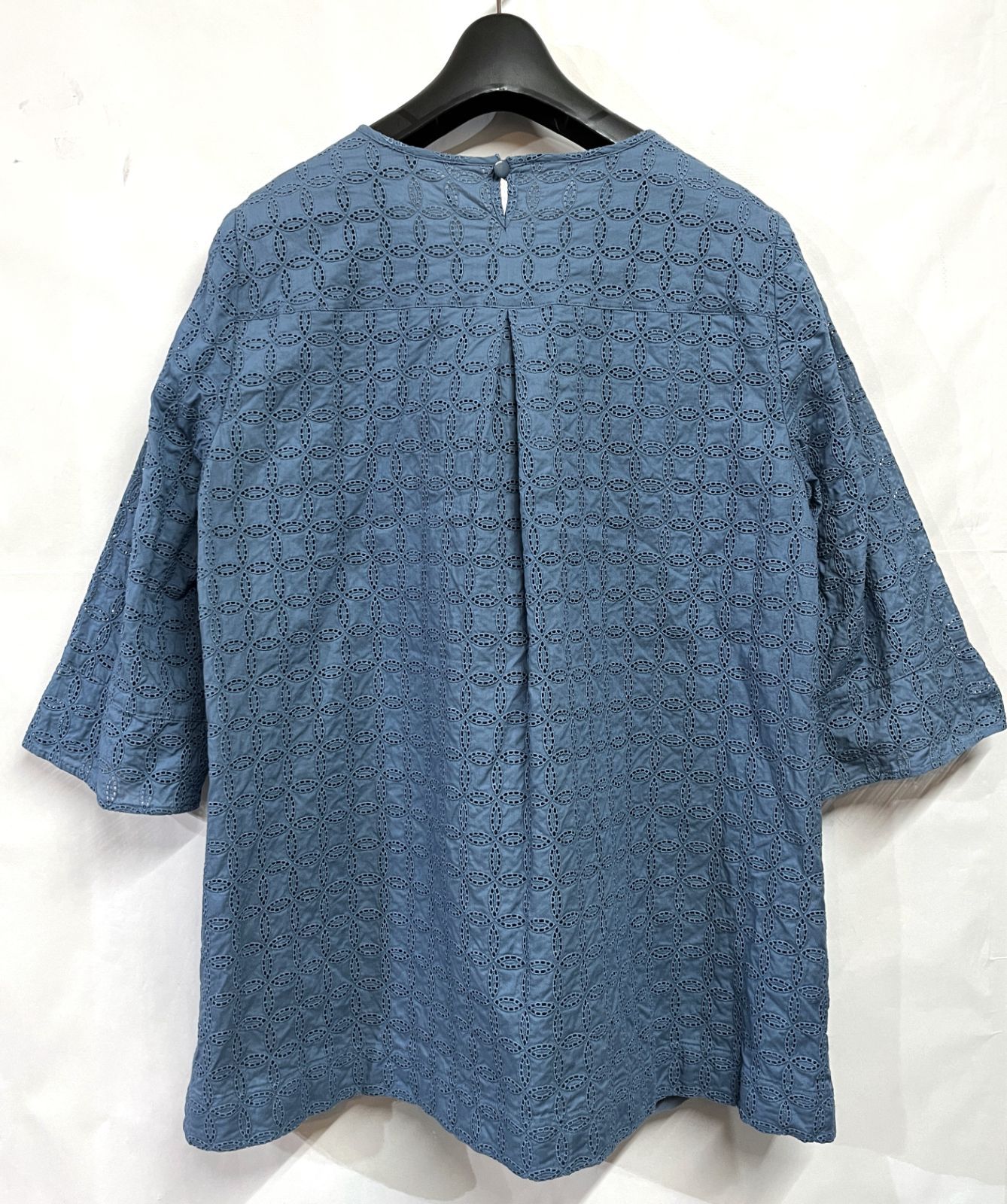  Leilian｜レリアン 花柄 レース ブラウス 五分袖 七分袖 シャツ ブラウス