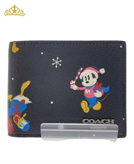 COACH ミッキー ドナルド 二つ折り財布 COACH × ディズニー 2つ折り財布 コーチ ミッキーマウス