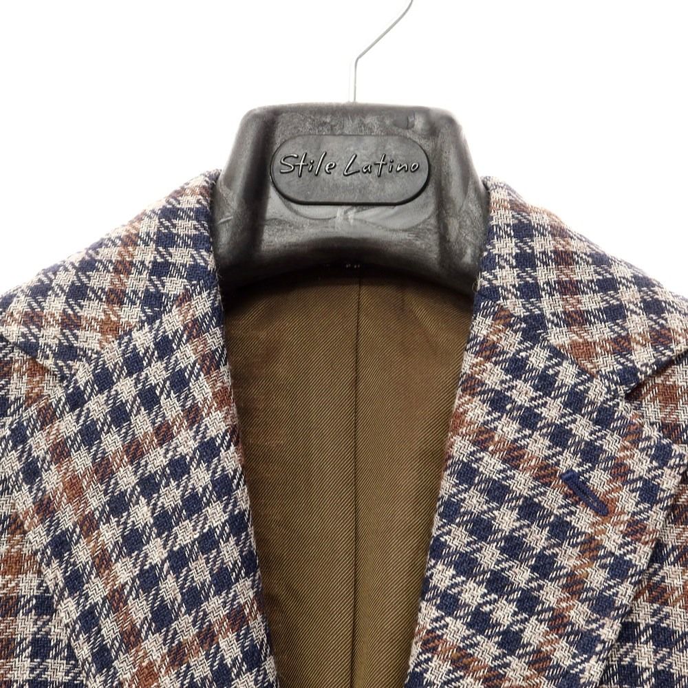 STILE LATINO シルクリネンコットン チェック ジャケット 44