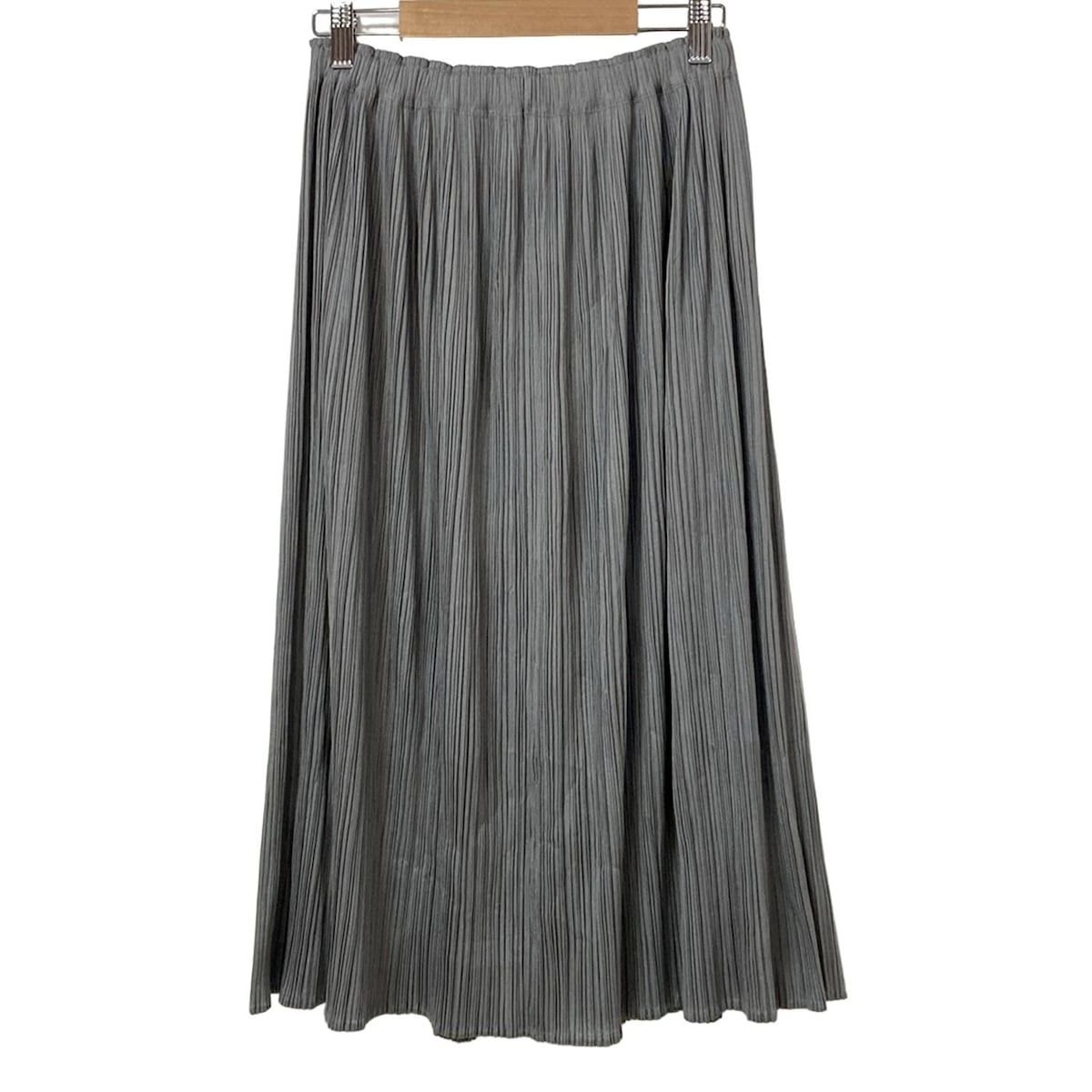 PLEATS PLEASE プリーツプリーズ ロングスカート サイズ3 L レディース - グレー プリーツ