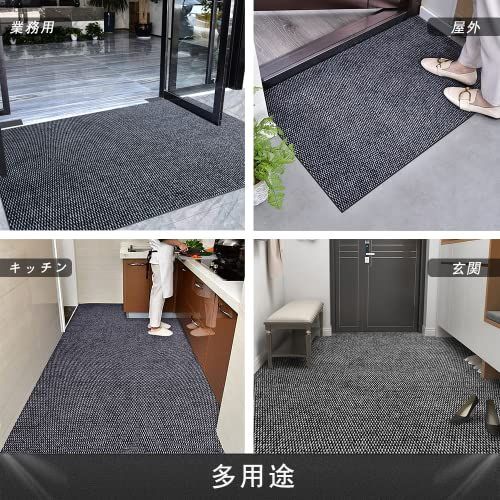 送料無料】グレー_50cm*80cm 玄関マット キッチンマット屋外 室内 滑り