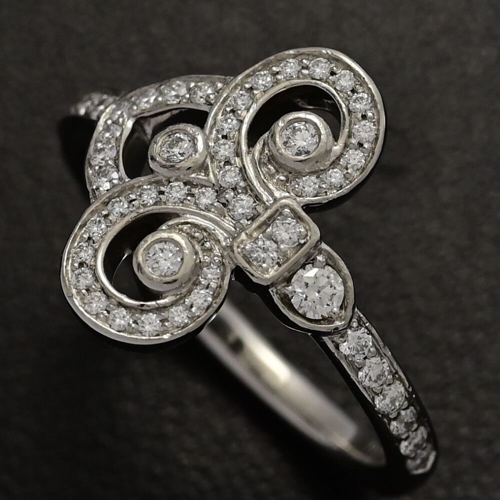 TIFFANY ＆ Co.ティファニー フルールドリス･ダイヤモンドリング･指輪 Pt950-5.6g 10号 50 プラチナ 翌日配送可 ♀ N レディース 592153