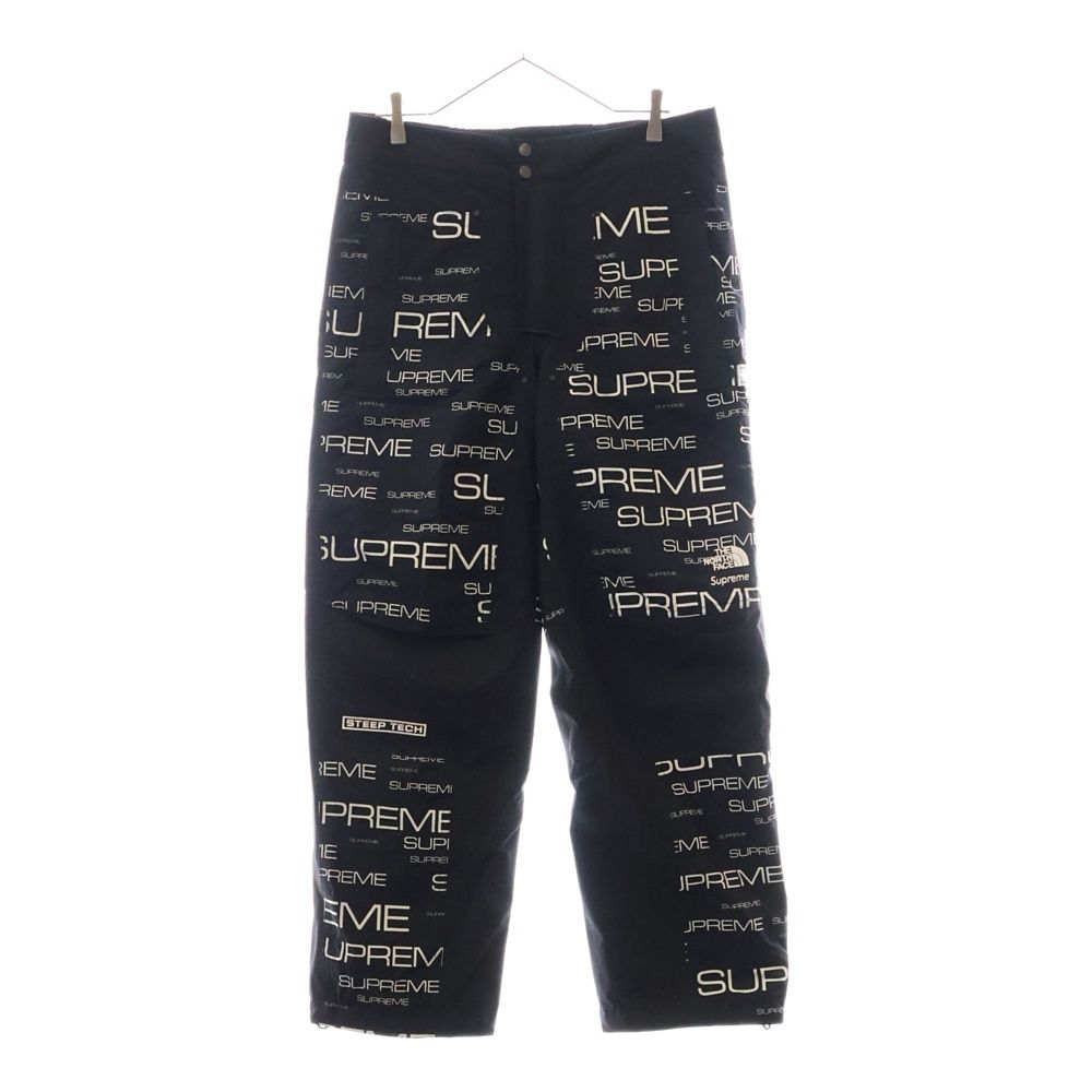 SUPREME シュプリーム 21AW ×THE NORTH FACE Steep Tech Pant ×ノースフェイス スティープテック 総柄 ナイロンパンツ ブラック 52103I