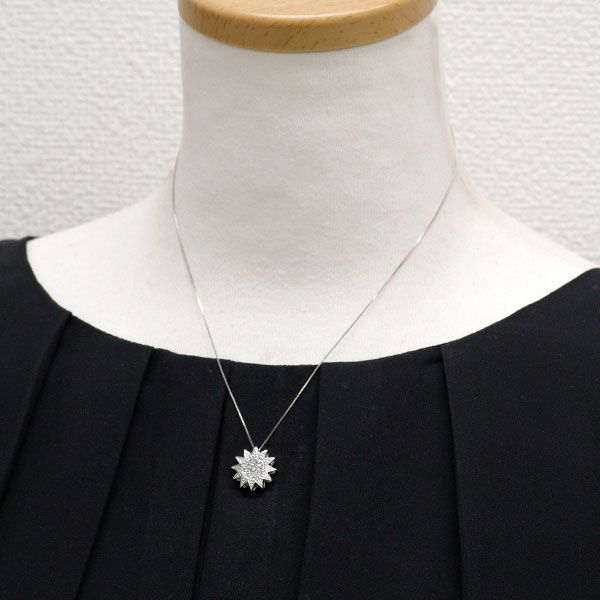 Pt950/ K18WG ダイヤモンド ペンダントネックレス 0.29ct - メルカリ 